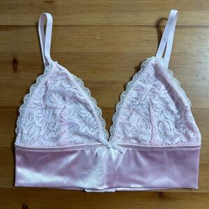 Forever 21 cherry blossom bralette in satin and lace